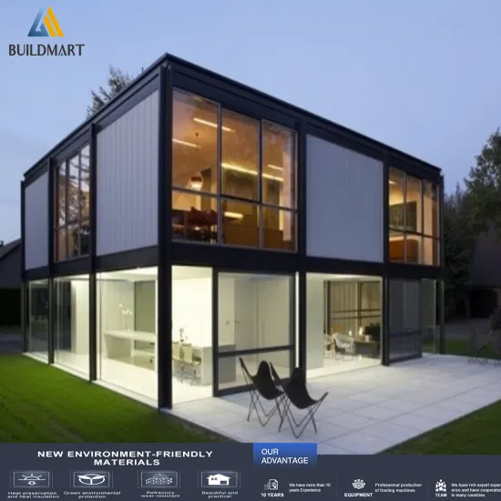 Casa de acero ligero proporcionada Diseño y materiales de construcción Servicio integrado Casa entera en venta